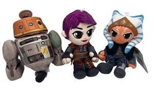 Star Wars Disney Ahsoka Tano, Sabine Wren *New & Chopper (*preowned) 9" Plush - Picture 1 of 19