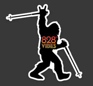 828 Vibes Bigfoot Hiker Sticker 4.91″ × 5″ Vinyl Sticker - Bild 1 von 1