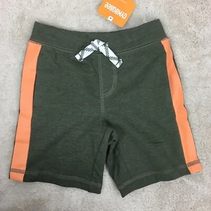 New Gymboree Toddler Boy Green Orange Cotton Shorts Drawstring 3T 4T - Picture 1 of 2