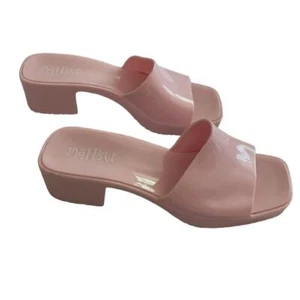 Mad Love Sandalen Damen 10 Vinyl glänzend Mod Retro Chic rosa Barbie Barbiecore - Bild 1 von 6