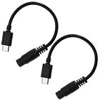 2PCS Type C Male to DC 5.5x2.1mm Female Converter Power Charge Cable 15cm