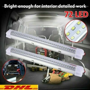 2x 12V LED Innenlicht Bar Streifen Leuchte Lampe für Auto Van Wohnmobil Boot DE - Imagen 1 de 11