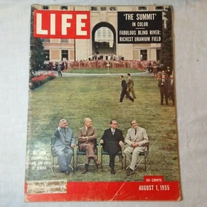 Vintage August 1, 1955 LIFE Magazine - The Summit The Big 4 In Color - Foto 1 di 10