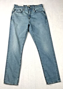 Jeans denim elasticizzato Flint & Tinder made in USA vestibilità rilassata uomo 28x30 baffi nuovi con etichette - Foto 1 di 13