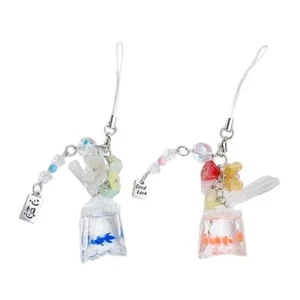 Fashion Small Fish Flowers Charm Pendant Chain Hangings Decoration for Key Bag - Zdjęcie 1 z 11