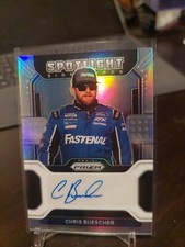 2022 PANINI PRIZM RACING CHRIS BUESCHER SILVER PRIZM SPOTLIGHT SIGNATURES AUTO