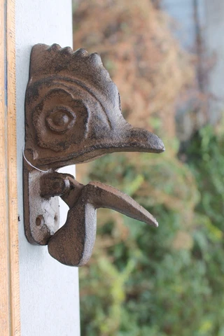 Cast Iron Rooster Head Door Knocker Great Rustic Décor Cover