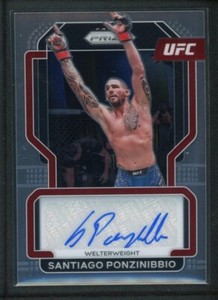 2022 SANTIAGO PONZINIBBIO AUTO PANINI PRIZM UFC AUTOGRAPHS