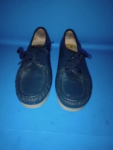 Softspots Shoes Navy Blue Leather All Day Comfort Womens Size 9M Laced USA Made - Picture 1 of 15