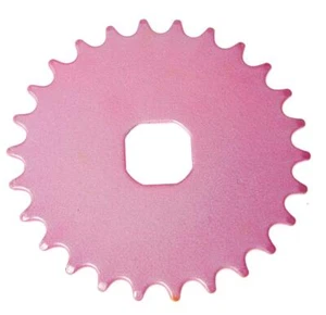 Piñón de bicicleta/bicicleta 26T adecuado para manivela de una sola pieza - rosa - Imagen 1 de 3