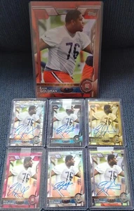 2015 TOPPS CHROME EDDIE GOLDMAN RC ON CARD AUTOS /15/25/50/75/150 NA & JUMBO /25 - Picture 1 of 9