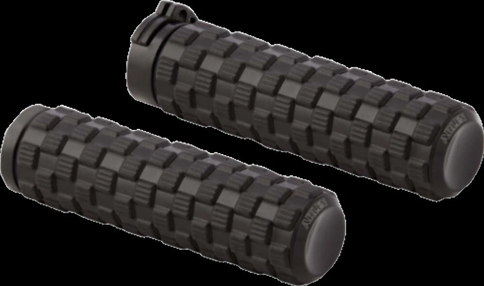 Cabo preto Arlen Ness Air Trax 1" empunhaduras de motocicleta 76-19 Harley Touring Softail - Imagem 1 de 1