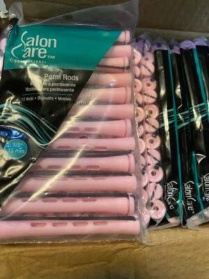 (60 PACKS) Varilla Perm Curvada Cuidado Salón Grande Rosa - 12 por Paquete Foto 1 de 3