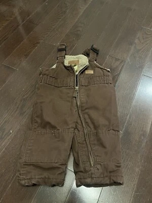 Schmidt Latzhose Kleinkind Thermo Overall Hose 12 Monate Kinder braun - Bild 1 von 3