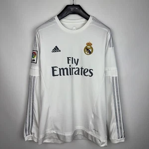Real Madrid 2015 2016 Heim Fußball Shirt Fußball Trikot Adidas Gr. M HERREN # 11 BALE - Bild 1 von 24