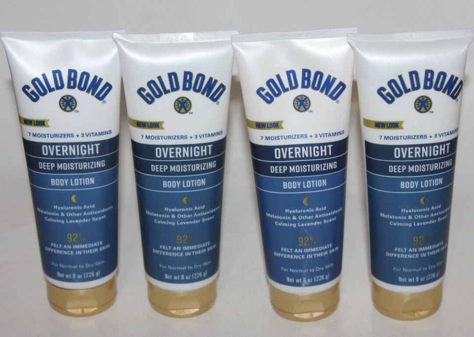 LOTE (4) GOLD BOND ULTIMATE LOCIÓN NOCTURNA HIDRATANTE PROFUNDA TERAPIA CUTÁNEA 8 OZ Foto 1 de 1