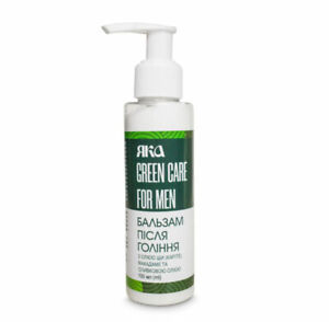 After Shave Balm Green Care for Men Yaka 100 ml 100% Natural Ingredients UKRAINE