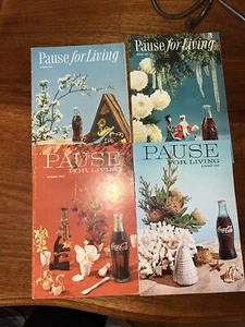 4 Coca-Cola Pause For Living Mag, W 1957, SP 1957, F 1963, SU 1969 Reduced - Picture 1 of 7
