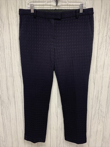 Pantaloni donna taglia M Tory Burch blu navy testurizzati usati in ottime condizioni