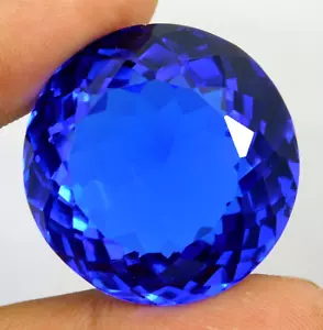 AAA+ 71.15 Ct. Large Blue Tanzania Of Tanzanite Round Cut Loose Gemstone Gift - Picture 1 of 6