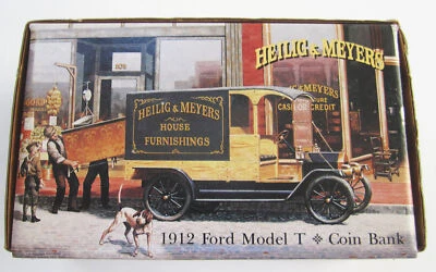Ertl Heilig & Meyers 1912 Ford Modelo T 1998 banco fundido a presión nuevo completo con llave Foto 1 de 4