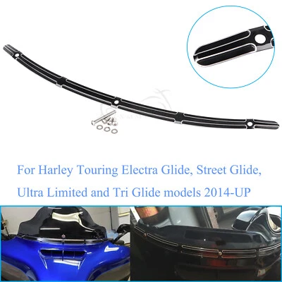 Batwing Fairing Windshield Black Trim For Harley Electra Street Road Glide 14-23 - Image 1 of 4