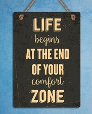 Life begins at the end Retro Metal Tin Signs Plate Living Room Decor Poster