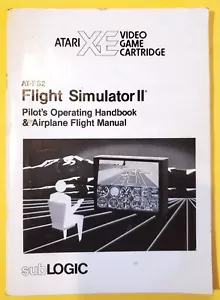 AT-FS2 Flight Simulator 2 solo libretto istruzioni Atari XE 1987 manuale pilota HTF - Foto 1 di 11