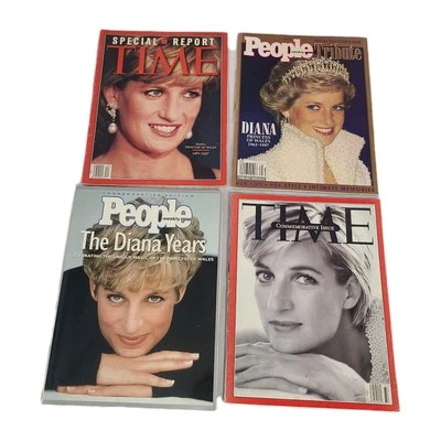 TIME / People 3 Magazines  1 Book 1997 Lot of 4 Princess Diana Of Wales Tributes - Image 1 of 4