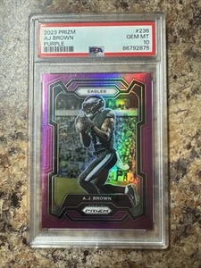 2023 Panini Prizm - A.J. Brown #236 Purple Prizm /125 PSA 10 POP 6 - Picture 1 of 2