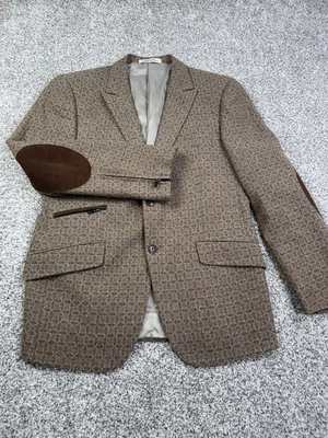 Blazer Joseph Abboud Para Hombres 40S Calce Ajustado Lana Italia Tela Codo Parche Abrigo Deportivo Foto 1 de 4