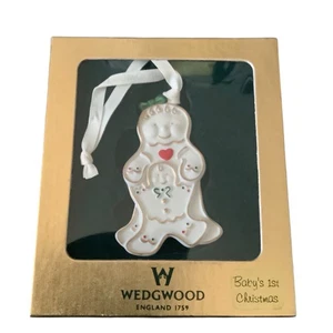 Wedgwood Babys 1. Weihnachtsschmuck Lebkuchen Mama Kind Porzellan England - Bild 1 von 5