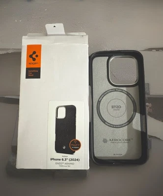 spigen enzo aramid iphone 16 pro Black - Image 1 of 4