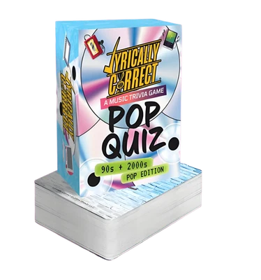 Juego de cartas Lyrically Correct Pop Quiz Music Trivia años 90 y 2000 edición POP Foto 1 de 4