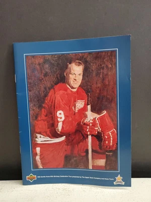 Libro conmemorativo de la gira de celebración del 65 cumpleaños Gordie Howe 1993 cubierta superior Foto 1 de 4