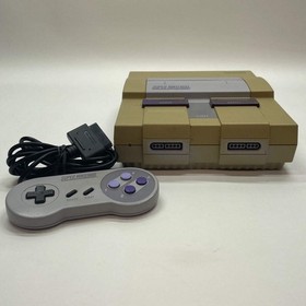 Super Nintendo Entertainment System SNES Video Game Console SNS-001 Gray