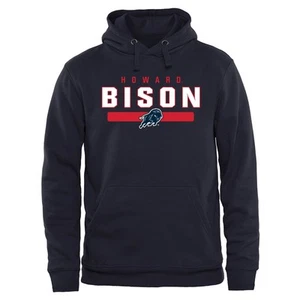 Men's Navy Howard Bison Team Strong Pullover Hoodie - Picture 1 of 2