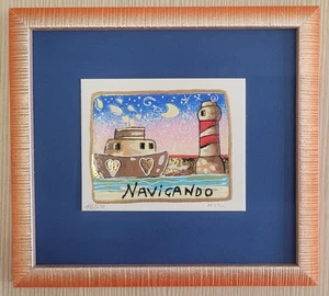 Leo Nisi   Serigrafia  Navigando - Imagen 1 de 1