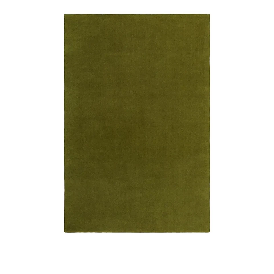 Hand-Tufted Wool & Viscose Rug Green Modern Living Room Carpet Custom Size - Image 1 of 4