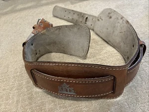 Vintage Keys Brand USA Leder Gewichthebergürtel Leder Doppelgürtel - Bild 1 von 7