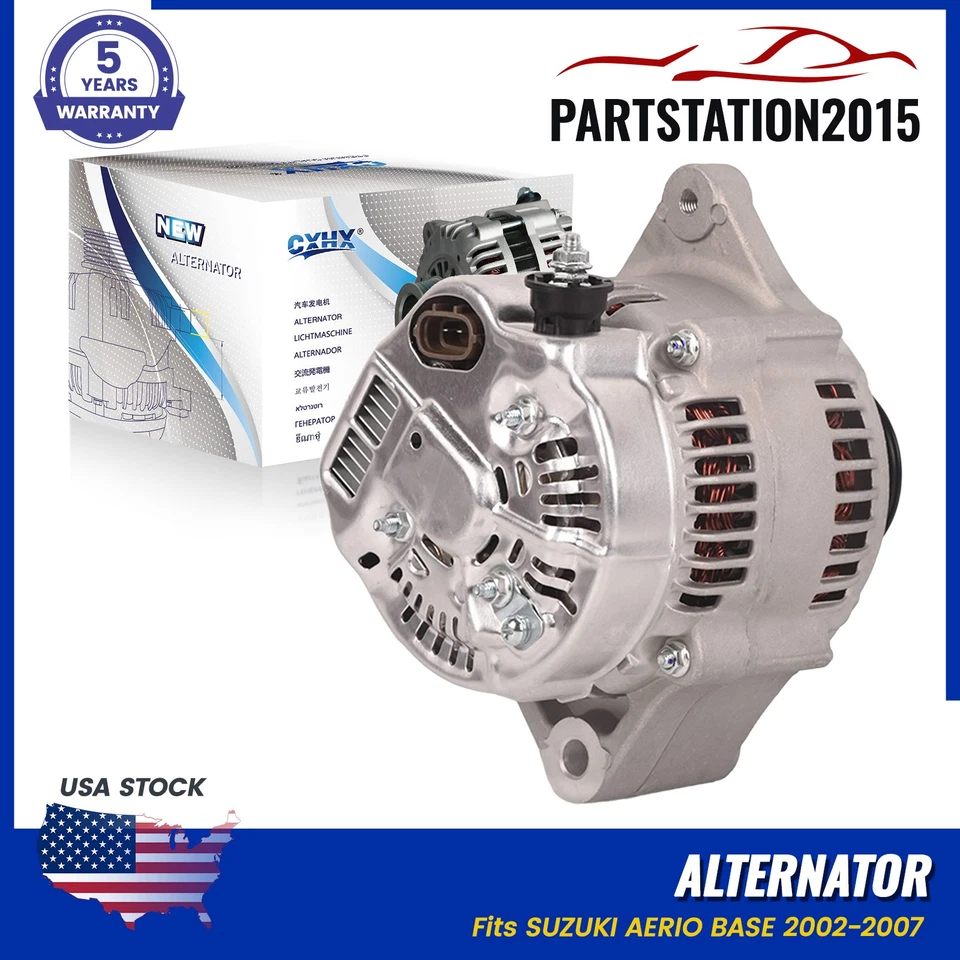 80A 12V Alternator Fits SUZUKI AERIO BASE 2002-2007 2100457 AL4504X 1022111750 - Image 1 of 4