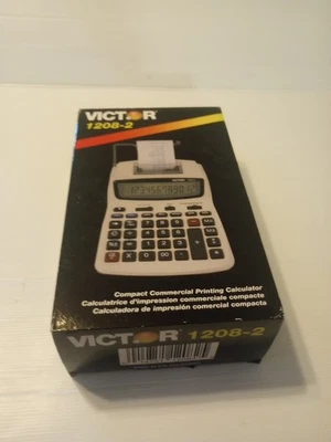 Victor 1208-2 Printing Calculator, 2-Color Black/Red Print - Image 1 of 4