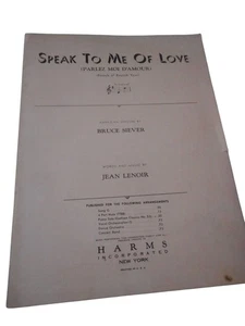 Parlez Moi D Amour Speak To Me Of Love Vintage Sheet Music c 1930 French English - Picture 1 of 5