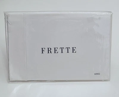 Frette One Bourdon King Cases Pair Ivory/Ivory Cotton Percale - Image 1 of 4