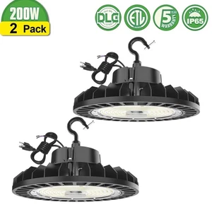 2 Pack 200W Led High Bay Light Commercial Warehouse Workshop Lighting UL Listed - Picture 1 of 15