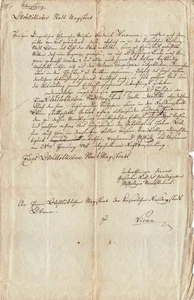 Carta de correspondencia oficial de 1845 rara - Viena a Miskolc (Austria-Hungría) - Imagen 1 de 2