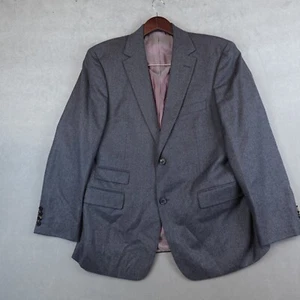 Hugo Boss Blazer Jacket Size 40R Mens Gray Virgin Wool Vitale Barberis Lined - Picture 1 of 10
