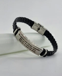 Premium Qualität Personalisiertes Unisex Leder Armband Valentinstag, Geburtstagsgeschenke - Bild 1 von 14