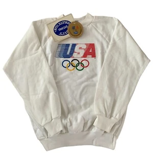 NOS Vintage 1984 Levi's USA Olympics Sweatshirt Crewneck S/M - Picture 1 of 7