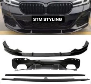 KIT DE CARROCERÍA NEGRO BRILLANTE PARA BMW SERIE 5 G30 G31 DIFUSOR DIVISOR FAMILIAR - Imagen 1 de 3